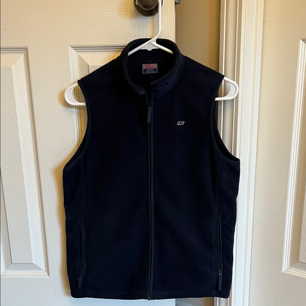 Boys Navy Fleece Vest